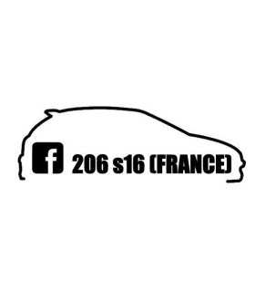 Stickers  206 S16 France Simple
