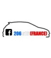 Stickers  206 S16 France Tri color 2