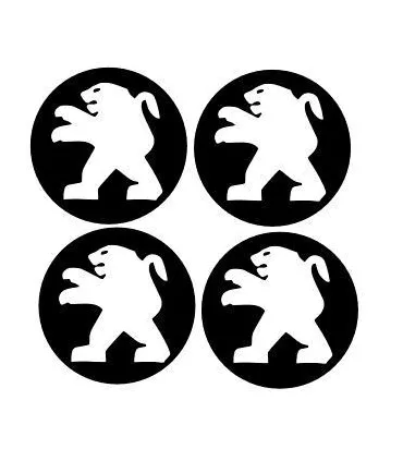 4 Centres de jante Diam.60mm + Logo Peugeot 2