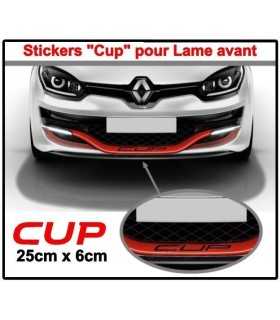 Stickers  CUP pour lame Avant  Megane 3 Rs