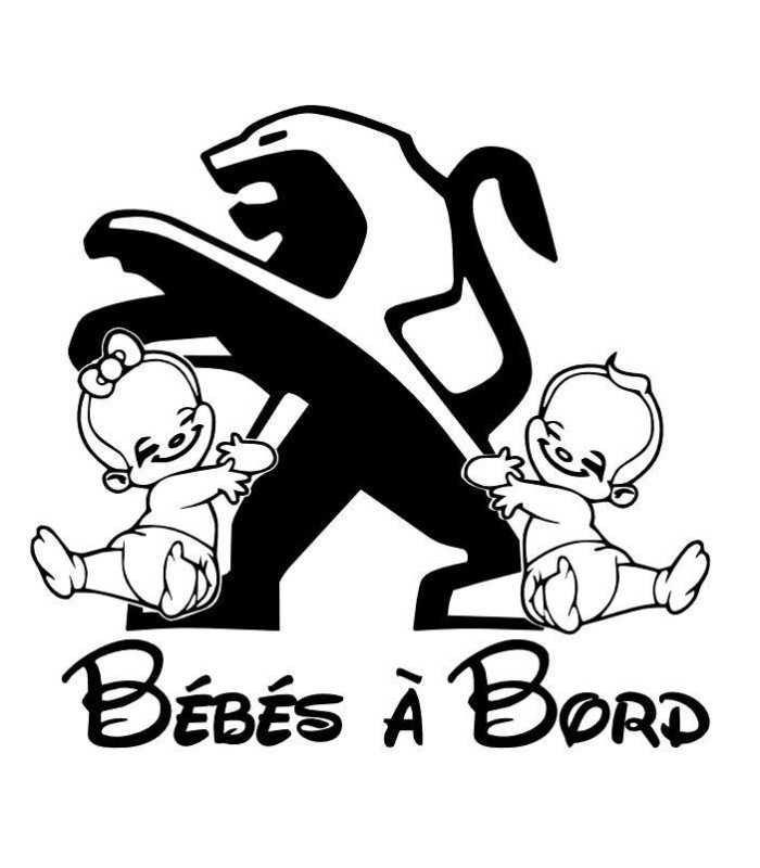 Sticker Autocollant bébé à bord Fille Jumeaux à Bord Modèle Afro Garçon 