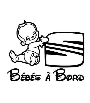 Sticker Pas De Bébé à Bord - Autocollant Pas De Bébé à Bord