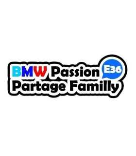 Stickers BMW Passion Partage Familly Version 2