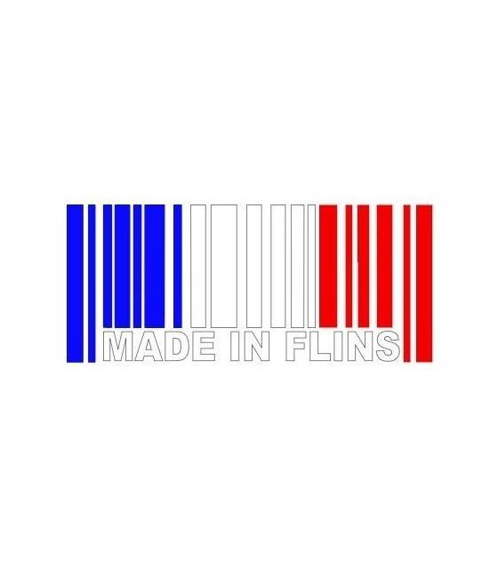 Stickers MADE IN FLINS Tri color