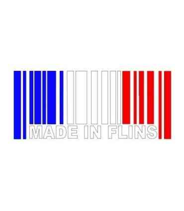 Stickers MADE IN FLINS Tri color