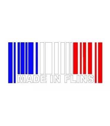 Stickers MADE IN FLINS Tri color
