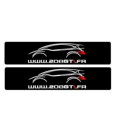 2 Cache Plaque Plexi 208GTI.FR