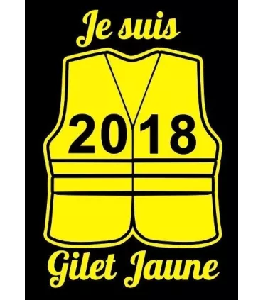 Stickers Je suis Gilet Jaune 1