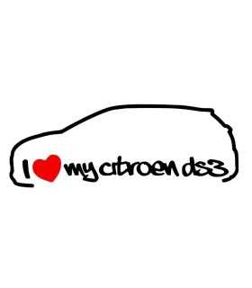 Stickers I Love My Citroën DS3 Gauche
