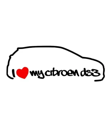 Stickers I Love My Citroën DS3 Droit