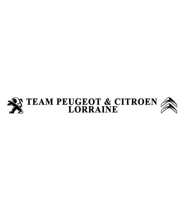 BANDEAU PARE SOLEIL TEAM PEUGEOT & CITROEN LORRAINE