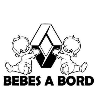 Stickers BÉBÉ A BORD RENAULT JUMEAUX