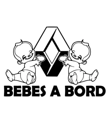 Stickers BÉBÉ A BORD RENAULT JUMEAUX