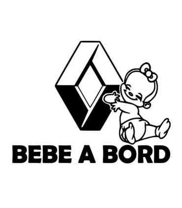 Stickers BÉBÉ A BORD RENAULT FILLE
