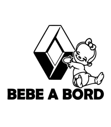 Stickers BÉBÉ A BORD RENAULT FILLE
