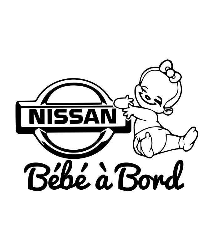 Stickers Bebe A Bord Fille Nissan