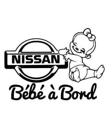 Stickers BÉBÉ A BORD FILLE Nissan
