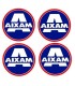 4 Centres de jante Diam.50mm + Logo Aixam