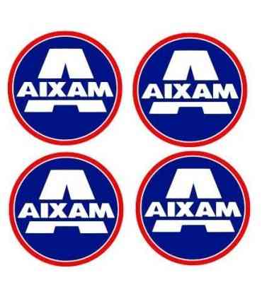 4 Centres de jante Diam.50mm + Logo Aixam