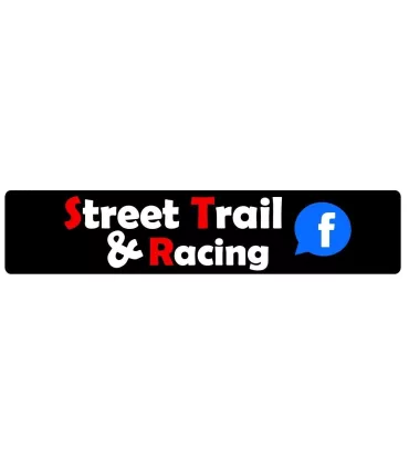 Paire de Cache Plaque Plexi Street Trail & Racing fond Noir
