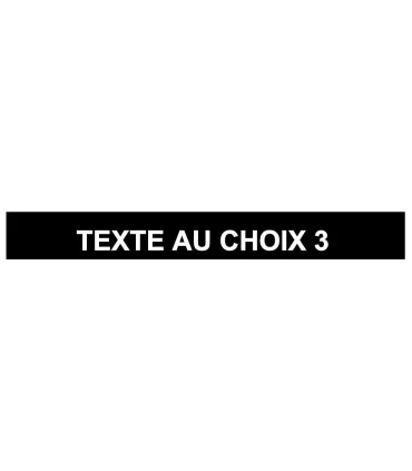 BANDEAU PARE SOLEIL TEXTE AU CHOIX 4 GRANDE TAILLE