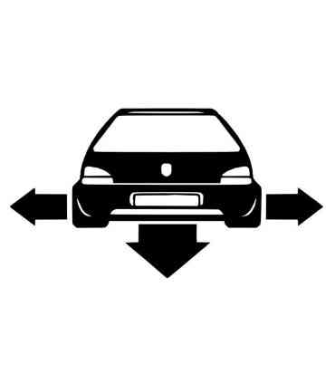 Stickers DOWN AND OUT PEUGEOT 106