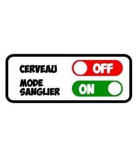 Stickers Sanglier & Cerveau Modèle 2