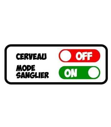 Stickers Sanglier & Cerveau Modèle 2
