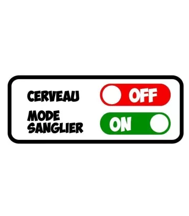 Stickers Sanglier & Cerveau Modèle 2
