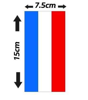 Stickers DRAPEAU FRANÇAIS 15cm X 7.5cm