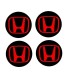 Stickers 4 Centres de jante Diamètre 68mm "H" Honda
