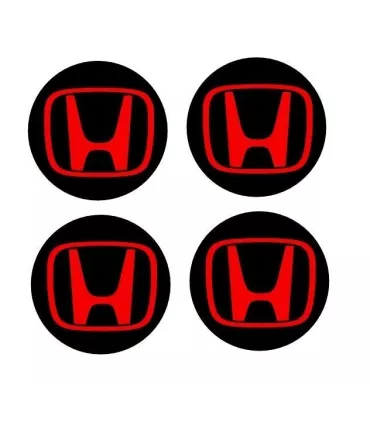 Stickers 4 Centres de jante Diamètre 68mm "H" Honda