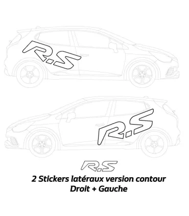 Paire de Stickers Latéral Rs version XL (contour)