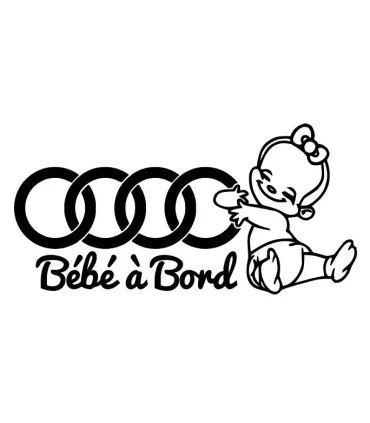 Stickers BÉBÉ A BORD AUDI FILLE