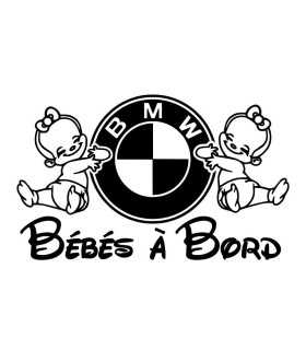 Stickers BÉBÉ A BORD BMW  JUMELLES Fille