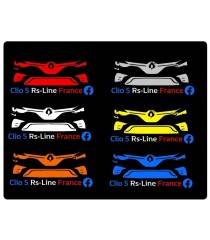 Stickers Clio 5 Rs-line France (Tri color)