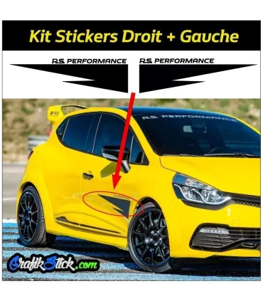 Kit 2 Stickers Rs Performance latéraux