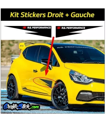 Kit 2 Stickers Rs Performance latéraux Modèle 2