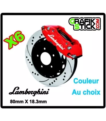 6 Stickers étriers de frein LAMBORGHINI