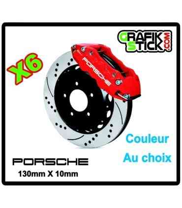 6 Stickers étriers de frein PORSCHE