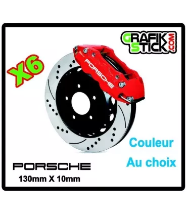 6 Stickers étriers de frein PORSCHE