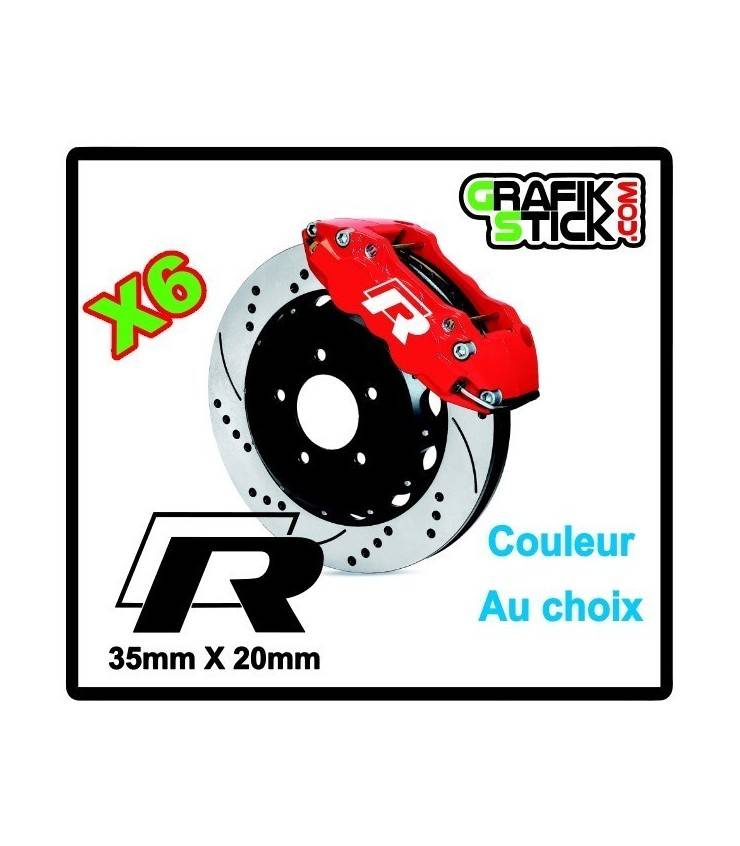 6 Stickers étriers de frein VW R