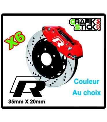 6 Stickers étriers de frein VW R