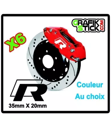 6 Stickers étriers de frein VW R