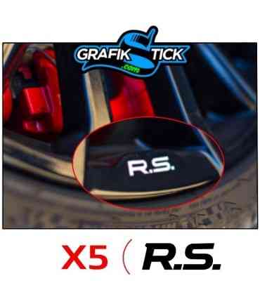 Kit de 5 Stickers RS pour jante clio 4rs / Megane 4RS...