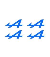 Stickers Alpine Petit Format X4 (Ideal Volant Clio 5 Esprit Alpine)