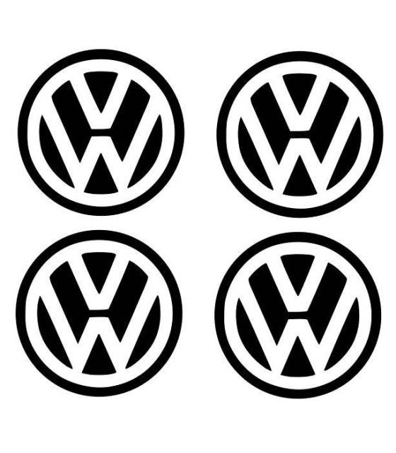 Stickers 4X CENTRE DE ROUE VW 55mm
