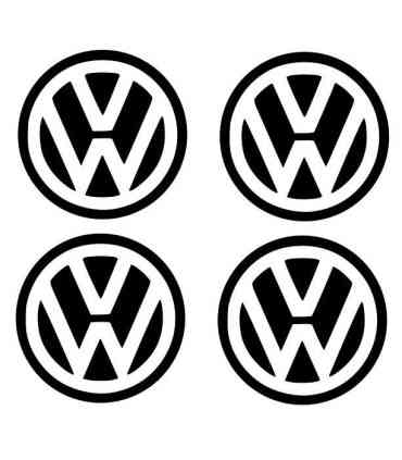 Stickers 4X CENTRE DE ROUE VW 55mm