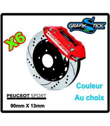 6 Stickers étriers de frein Peugeot Sport