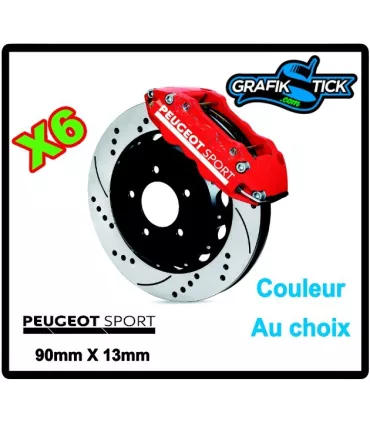 6 Stickers étriers de frein Peugeot Sport